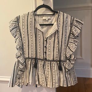 brand SEA size 4 black and white textured tank